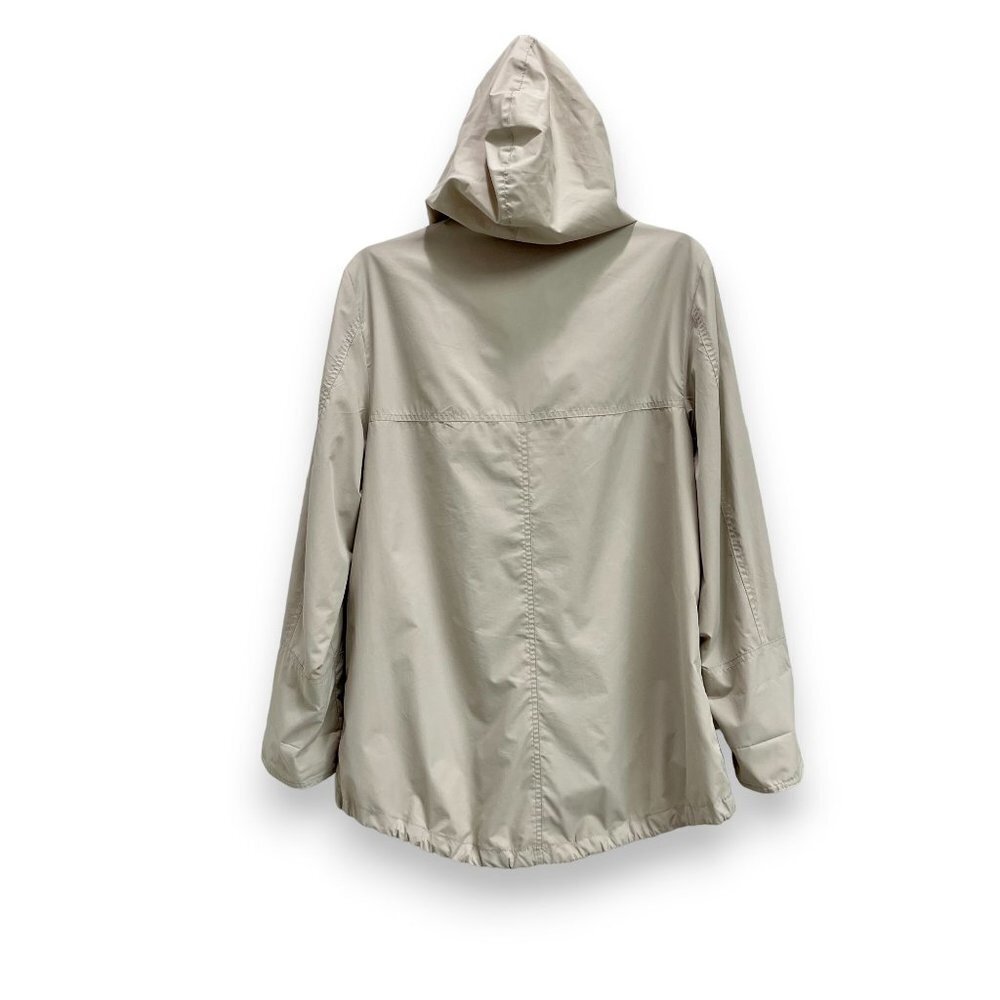 JM Collection Women Windbreaker Rain Jacket Hooded Drawstring Cheetah Print - Picture 3 of 13